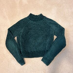 Dark Green Mock Neck Sweater
